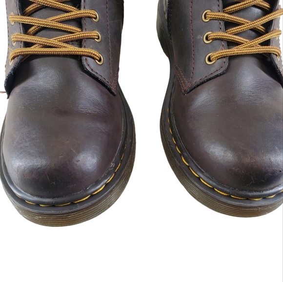 Dr Martens Combat Boots Shoes Girls Junior Sz 2 Brown Leather Softy Lace Up 1460 - Picture 6 of 15